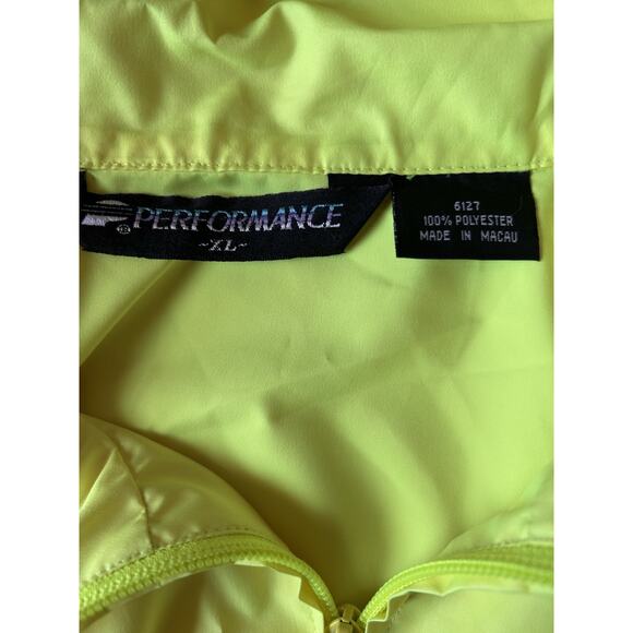 Men’s XL Cycling VEST Neon Yellow Full Zip Polyester Performance Jacket Biking - Picture 4 of 7